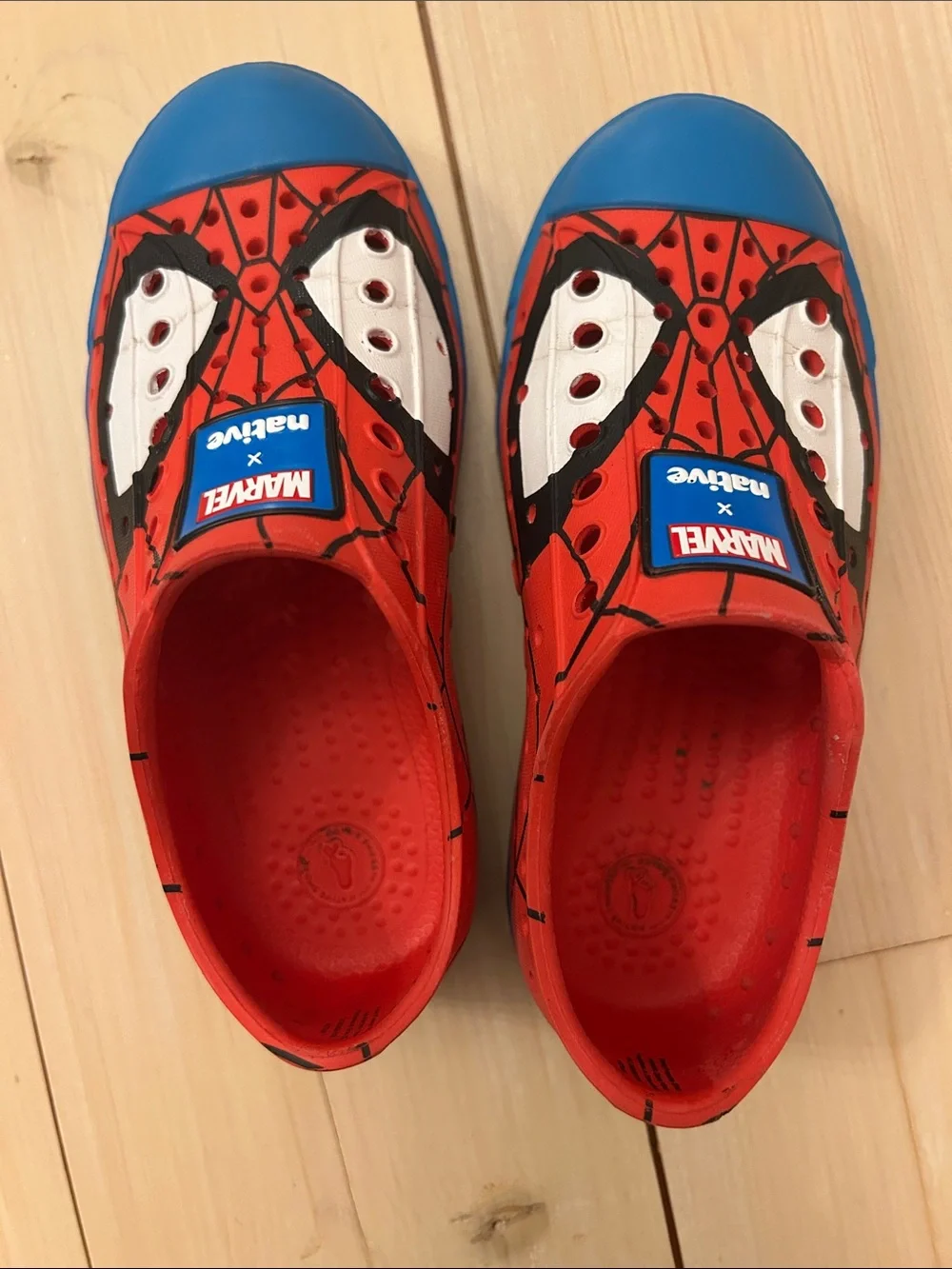 Native Shoes Kids Spider-Man Red & Blue Slip-On Water Shoes
